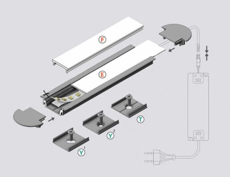 Profil GROOVE LINE 14 černá anoda 2000mm