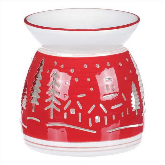 Aroma lampa, vánoční motiv, keramika.