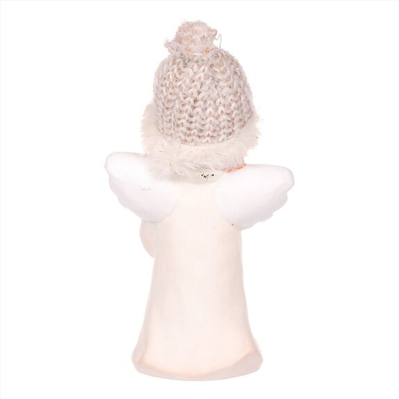 Anděl keramický, držící srdce.