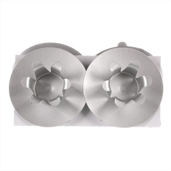 Bodec na kónickou svíčku, sada 4ks, matná stříbrná.