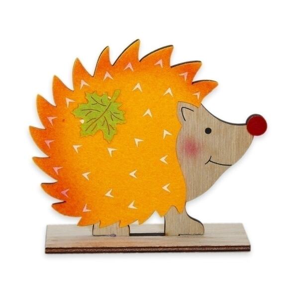 Ježek filc 14,5cm oranž