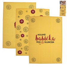Utěrka bavlna kuch. NEJLEPŠÍ BABIČKA 3 ks CZ