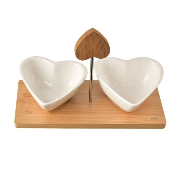 Miska porc.+bambus tác servírovací set WHITELINE