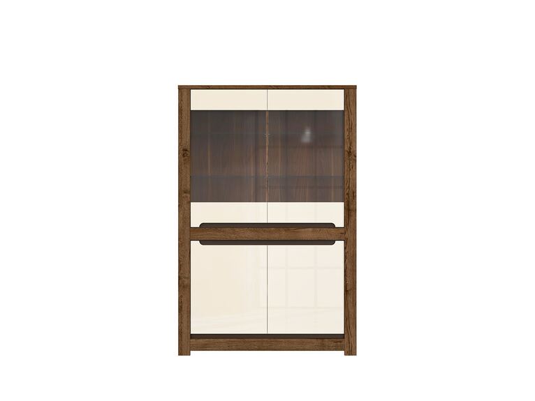 Vitrína RUSO dub april/perleťový lesk