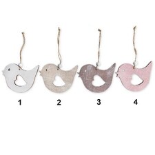 Ptáček závěs dřevo 7,5cm mix