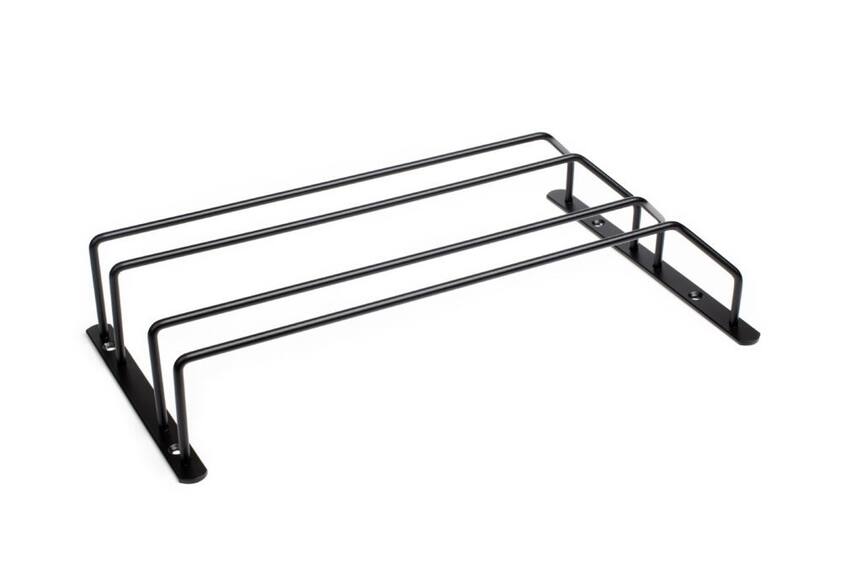 Zásobník sklenic na víno - dvouřadý, 201x336x65 mm, černý mat.