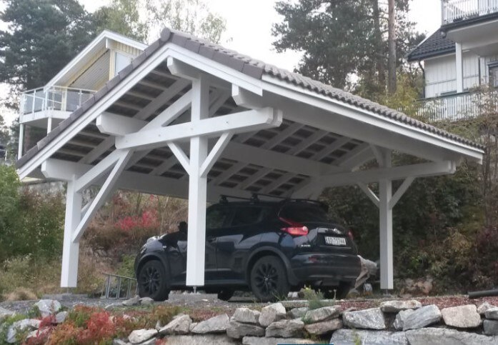Francouzský přístřešek pro 2 auta