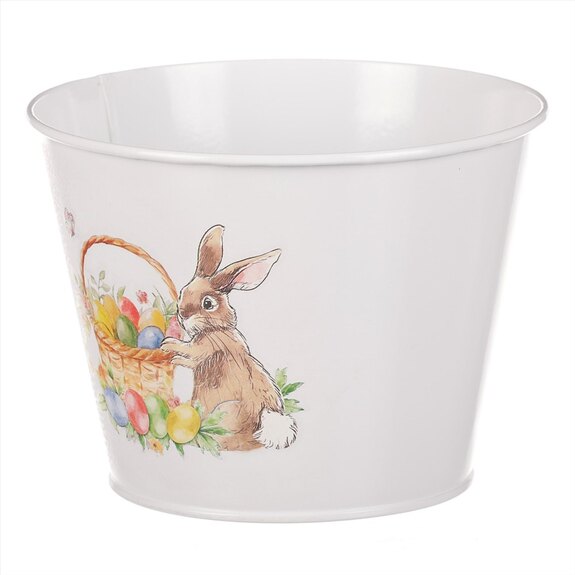 Kovový obal na květiny s velikonočním designem OK6370-L