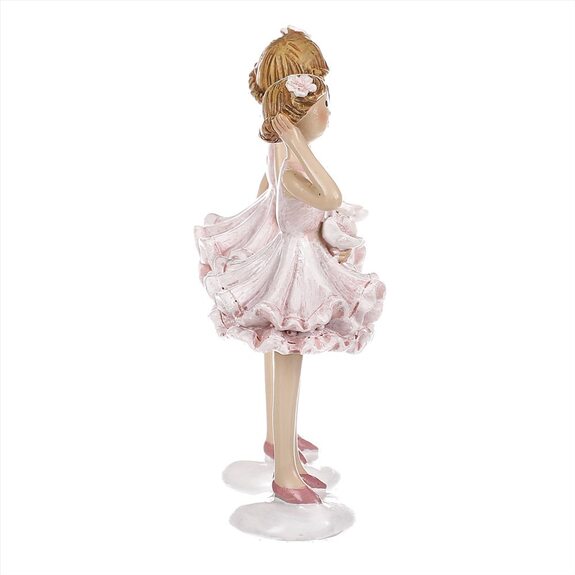 Dívka v sukni, mix 2 druhů, růžová barva, polyresin.