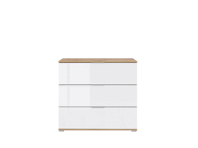 Komoda ZELE KOM3S dub wotan/bílý lesk