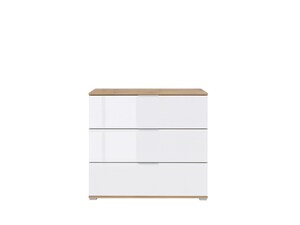 Komoda ZELE KOM3S dub wotan/bílý lesk