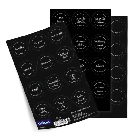 Samolepky na kořenky BLACK mix 36 CZ