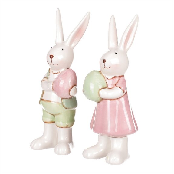 Zajíc a zaječice z keramiky ALA878 mix 4 druhů.