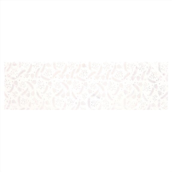 Běhoun - stříbrný vánoční vzor, 100% polyester, 40 x 150 cm