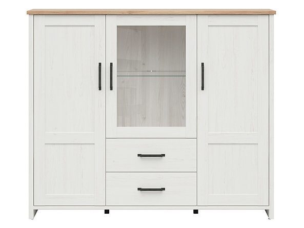 Vitrína LOKSA REG2D1W2S  borovice bílá anderson