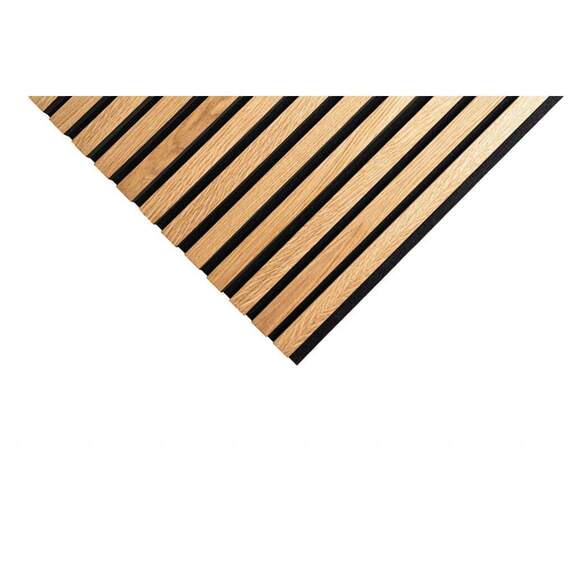 Dekorační obkladový SLAT panel akustic 27-14 Dub Olej MDF černá