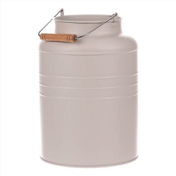 Váza kovová, šedivé barva.