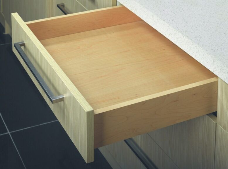 Skrytý plnovýsuv s tlumeným dotahem 500