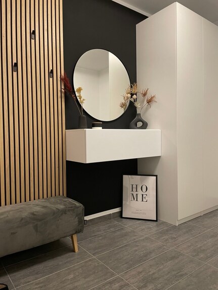 Dekorační obkladový SLAT panel akustic 27-14 Dub Olej MDF černá