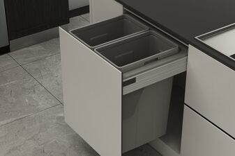Odpadkový 2-koš Elegance, 2x35 l, 562-568x506x570, K60-šedý plast