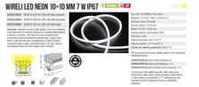 LED NEON 10x10 MM WIRELI WW 420lm 7W 0,58A 12V (bílá teplá)
