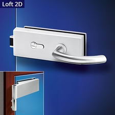 Gina Loft kování na skleněné dveře HR + 2D nerez