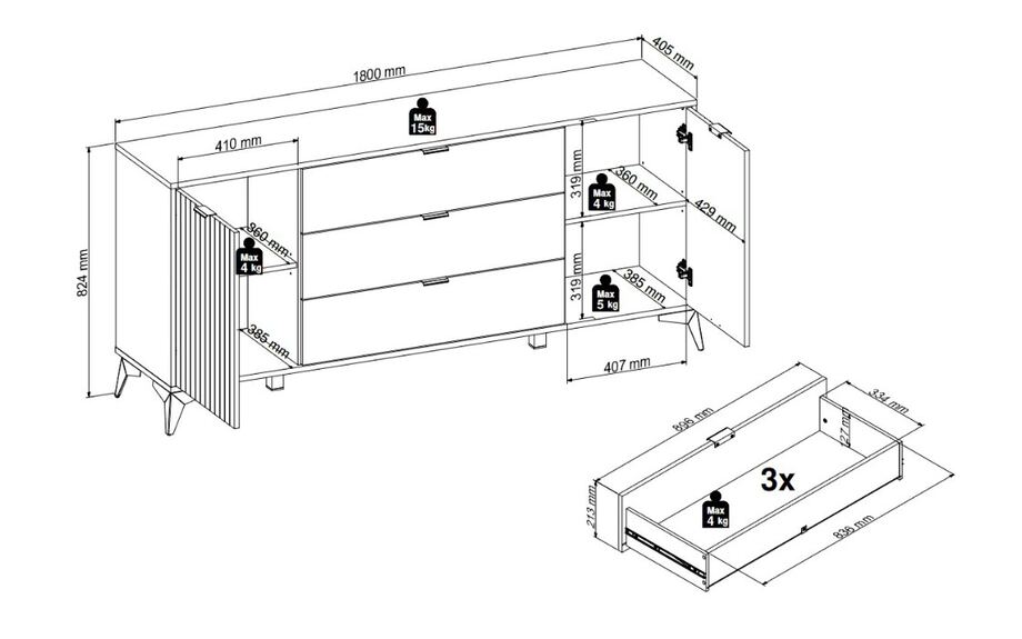 LAMEA KOM2D3S/180 dub artisan