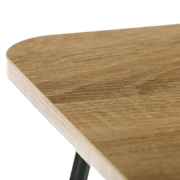 Skládací stolek na notebook, dekor dub, černý kov