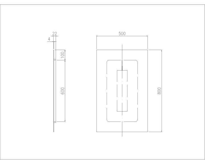 Zrcadlo SNAB STYLE Obdelník 800x500