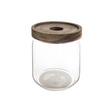 Dóza borosil. sklo/akácie 0,4 l kulatá, náhr. 154501