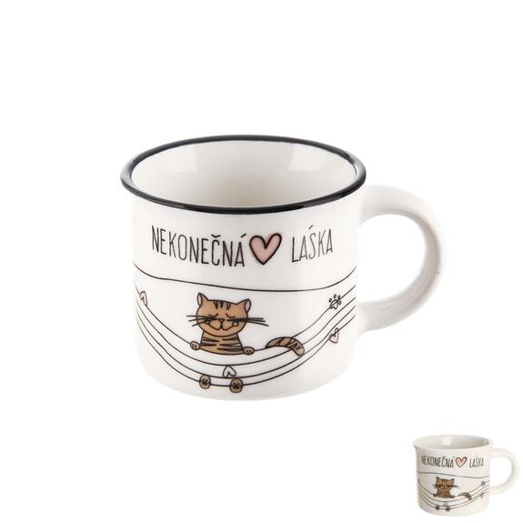 Hrnek ker. NEKONEČNÁ LÁSKA kočka 0,1 l
