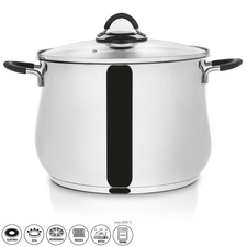 Hrnec nerez DALIE 10,6 l poklice sklo