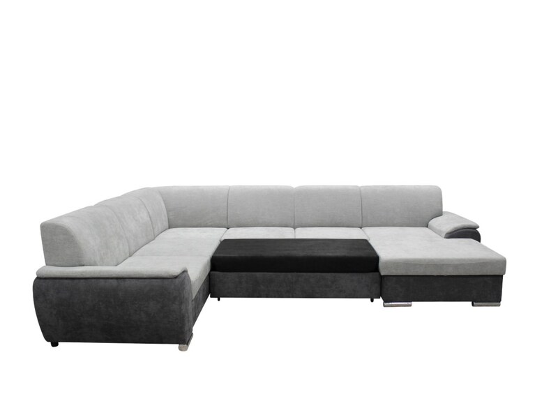 ASCONA sedací souprava do U, pravá, světle šedá/tmavě šedá