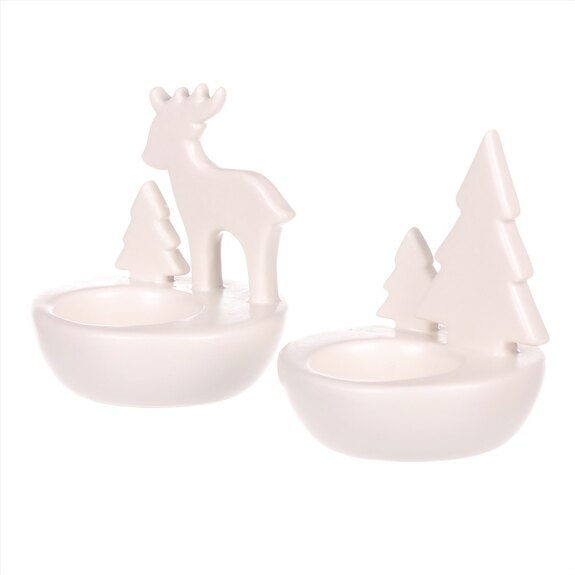 Svícen porcelánový, na čajovou svíčku. Mix 4 druhů.