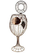 Číše na korkové špunty od vína UM0845, kovová interiérová dekorace