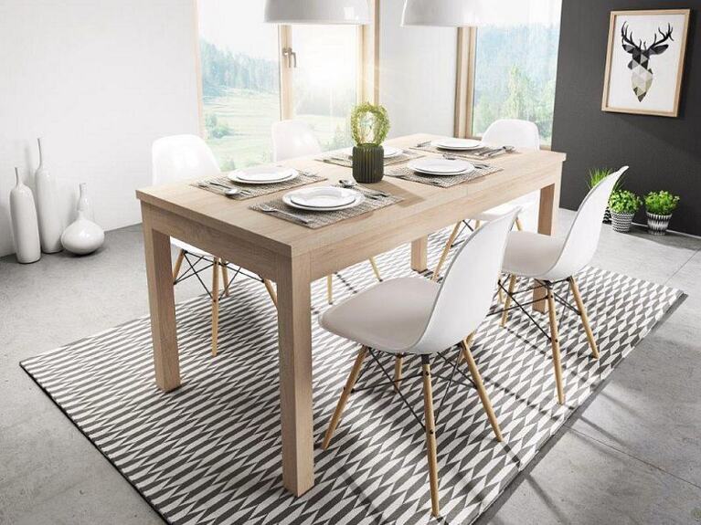 Stůl Falco Aspen 120x80cm, rozklad + 40 cm dub sonoma