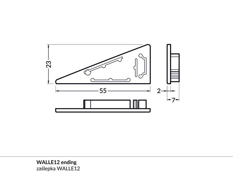 Koncovka WIRELI WALLE12 stříbrná, pár