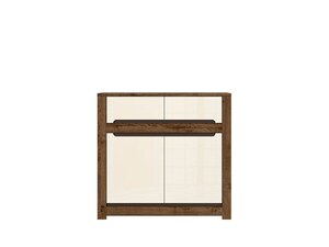 Komoda RUSO KOM2D2S dub april/perleťový lesk