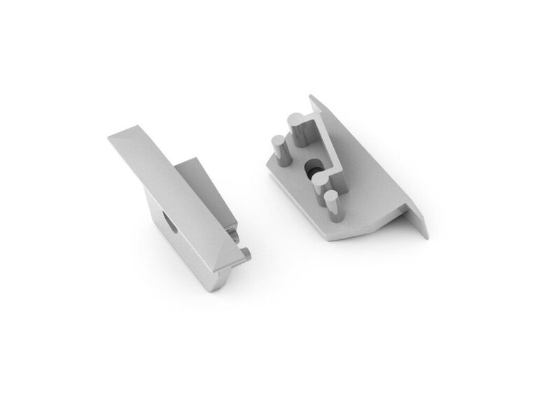 Koncovka WIRELI DIAGONAL14 stříbrná s otvorem, pár