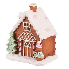 Perníkový domeček - zdobený, polyresin, LED osvětlení uvnitř