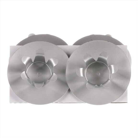 Bodec na kónickou svíčku, sada 4ks, matná stříbrná.