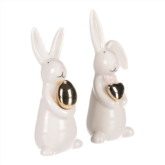 Keramický zajíc, mix 2 druhů,