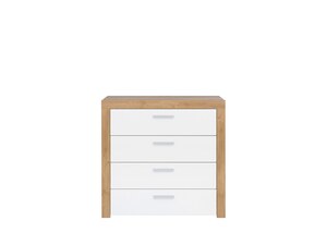 Komoda BALDER KOM4S dub riviéra/bílý lesk
