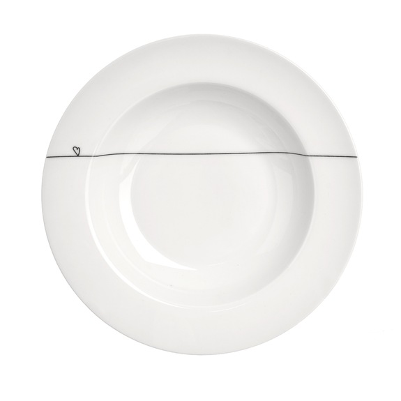 Talíř porc. hluboký SRDÍČKA pr. 22 cm