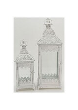 Lucerna JL326 kovová, barva bílá antik, sada 2ks