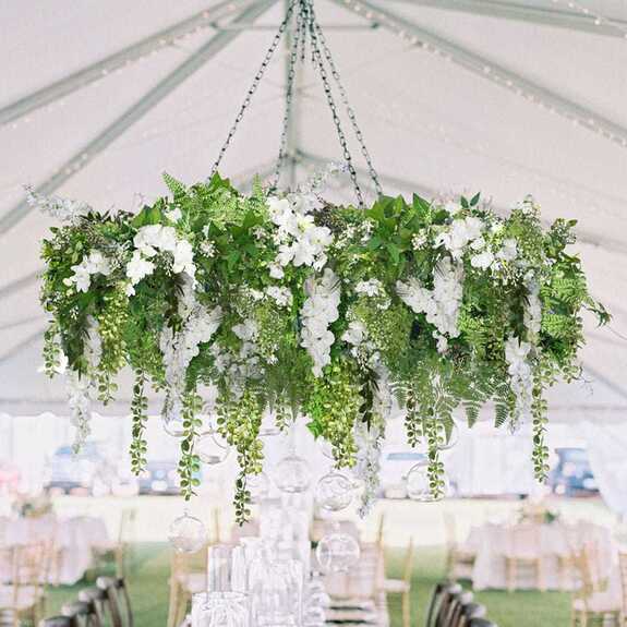 Svatební panely - Ceiling ring wisteria white XL