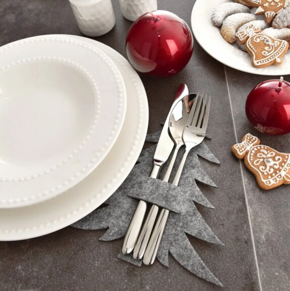 Kapsa na příbory polyester STROMEK 2 ks šedá