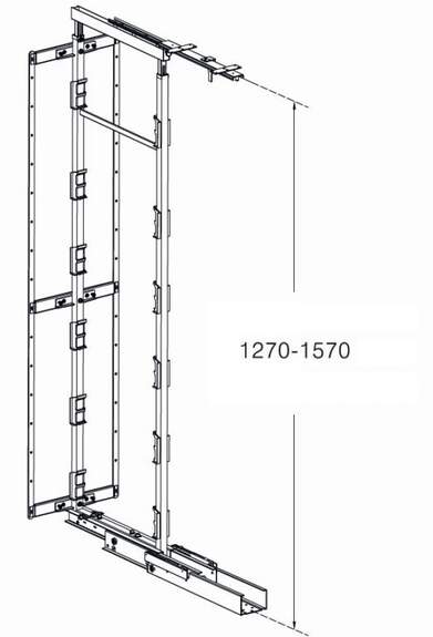 Výškově stavitelný rám k potravinové skříni