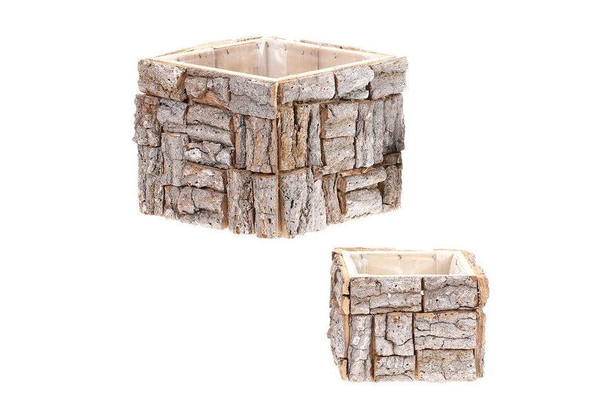 Obal z bělené kůry - čtvercový, sada 2ks.