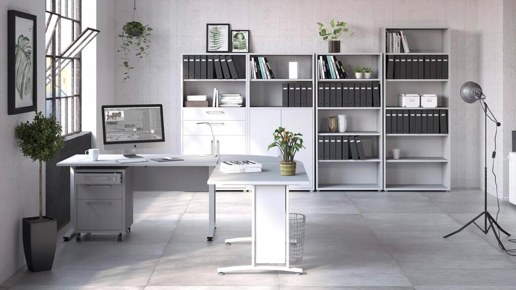 Rohové nohy stolu Office 438 silver grey